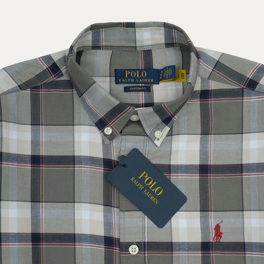 POLO RALPH LAUREN Enchanted Sage Custom Fit Plaid Button-Down Shirt