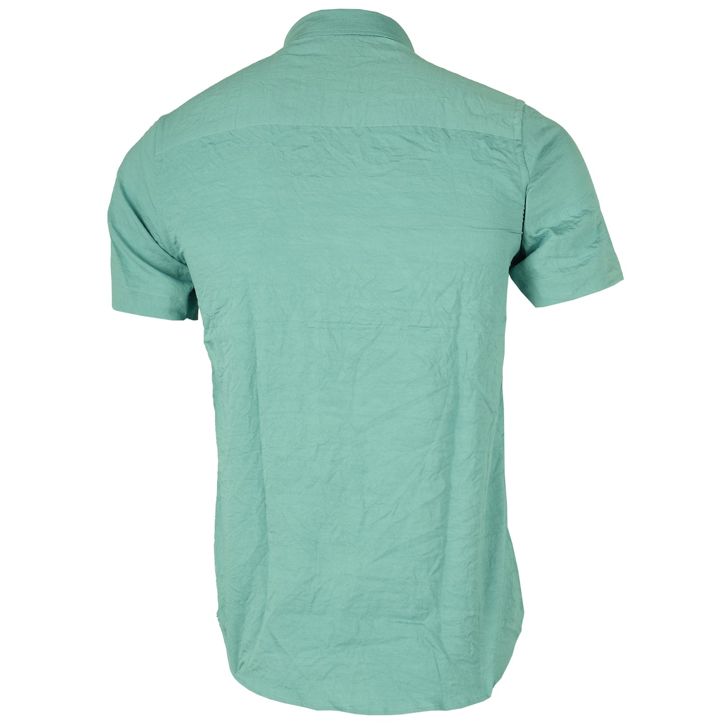 TOMMY HILFIGER Mint Green Short Sleeve Casual Button-Up Shirt