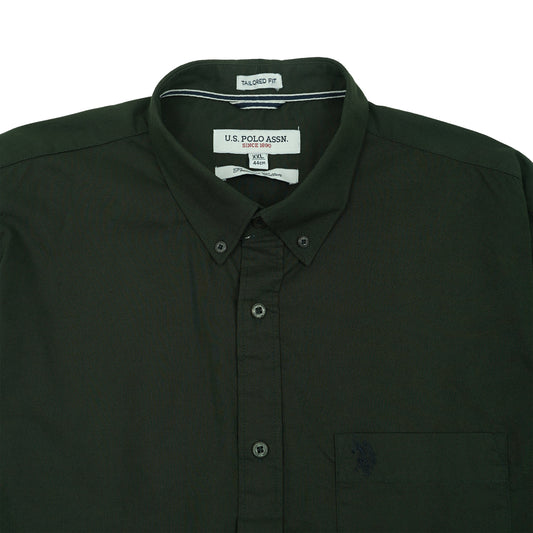 U.S. POLO ASSN. Prismatic Juniper Smoke Tailored Fit Long Sleeve Button-Up Shirt