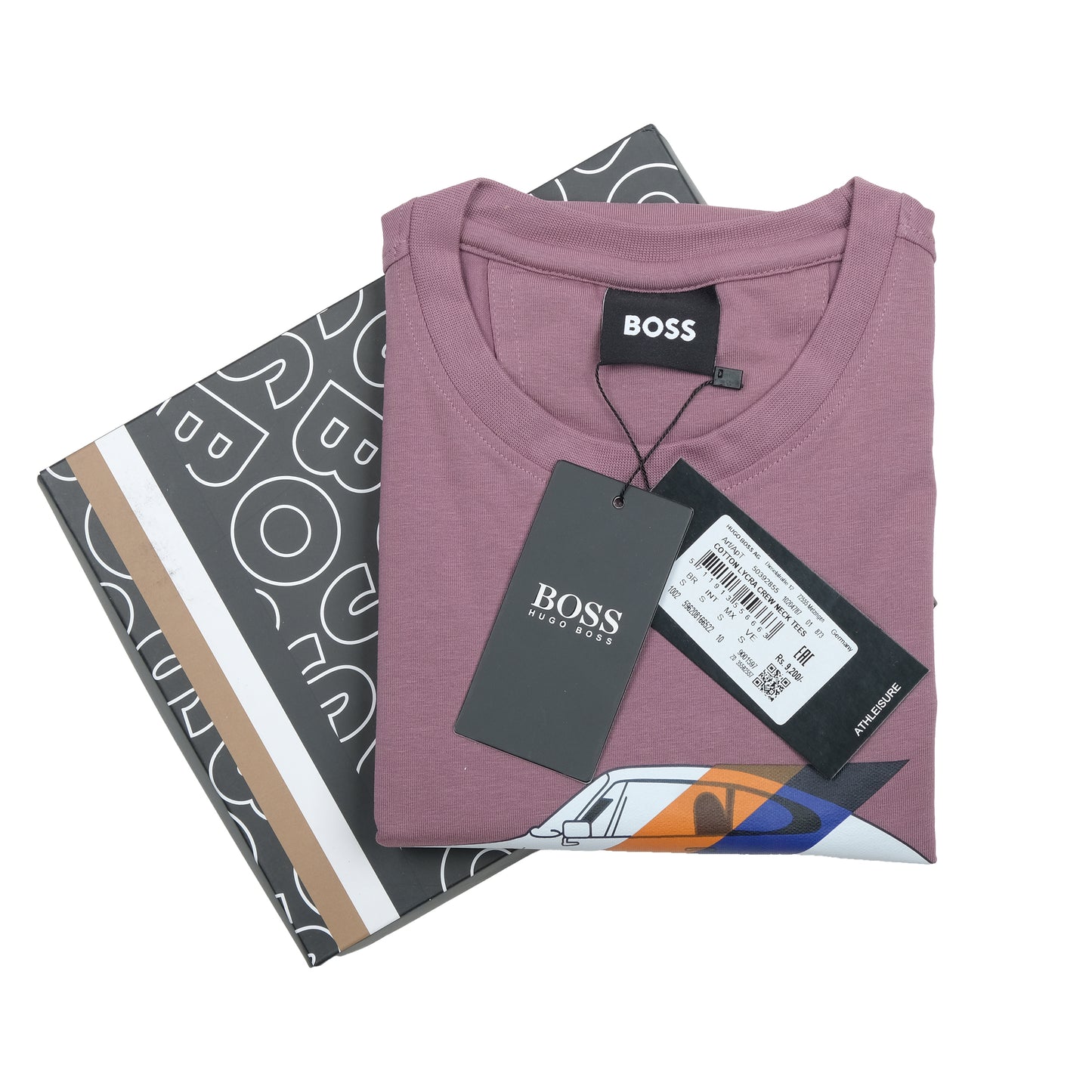 BOSS Porsche Graphic Lavender Cotton T-Shirt