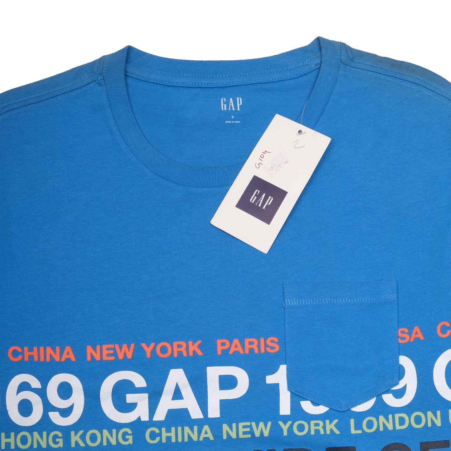 GAP Azure Wave Classic Fit Short Sleeve Pocket Tee