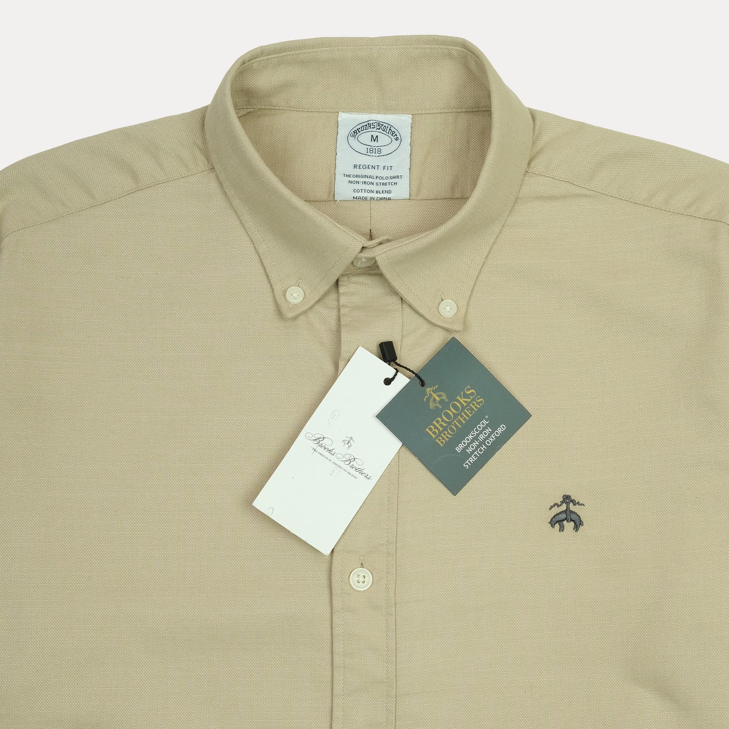 BROOKS BROTHERS Warm Sand Tailored Fit Long Sleeve Button-Up Shirt