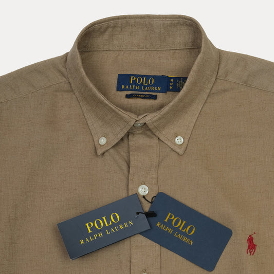 POLO RALPH LAUREN Rustic Copper Classic Relaxed Fit Long Sleeve Button-Up Shirt