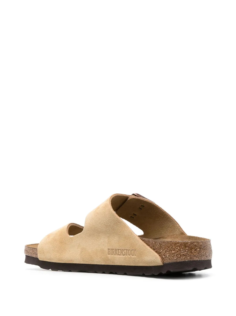 Birkenstock Arizona Buckled Suede Sandals Beige