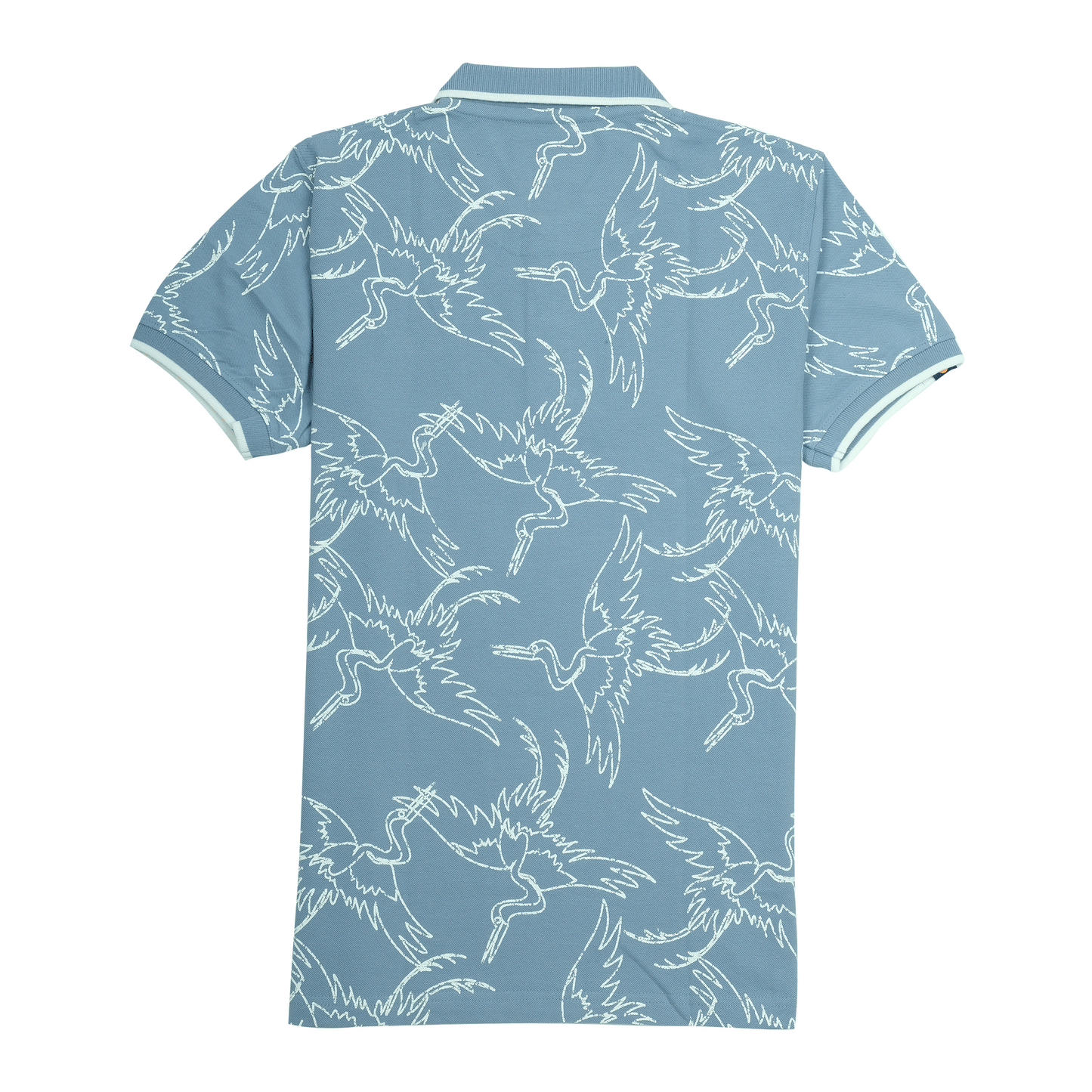 Superdry Sky Blue Crane Print Polo Shirt