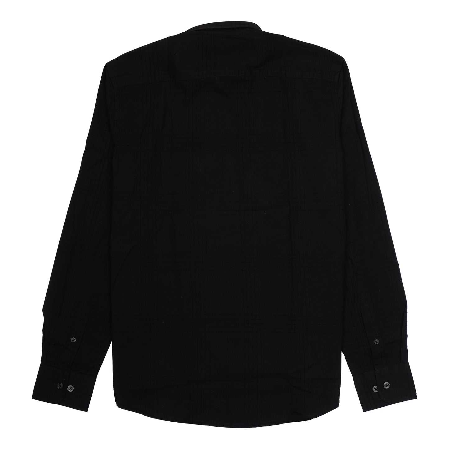 CALVIN KLEIN Black Textured Long Sleeve Button-Up Shirt