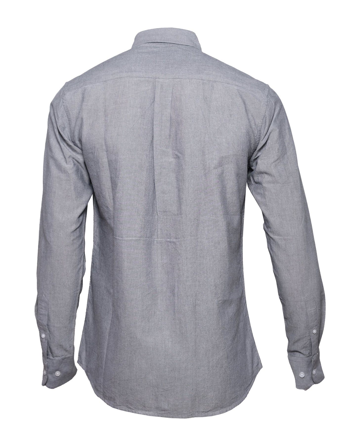 LACOSTE Grey Oxford Button-Down Long Sleeve Classic Fit Shirt
