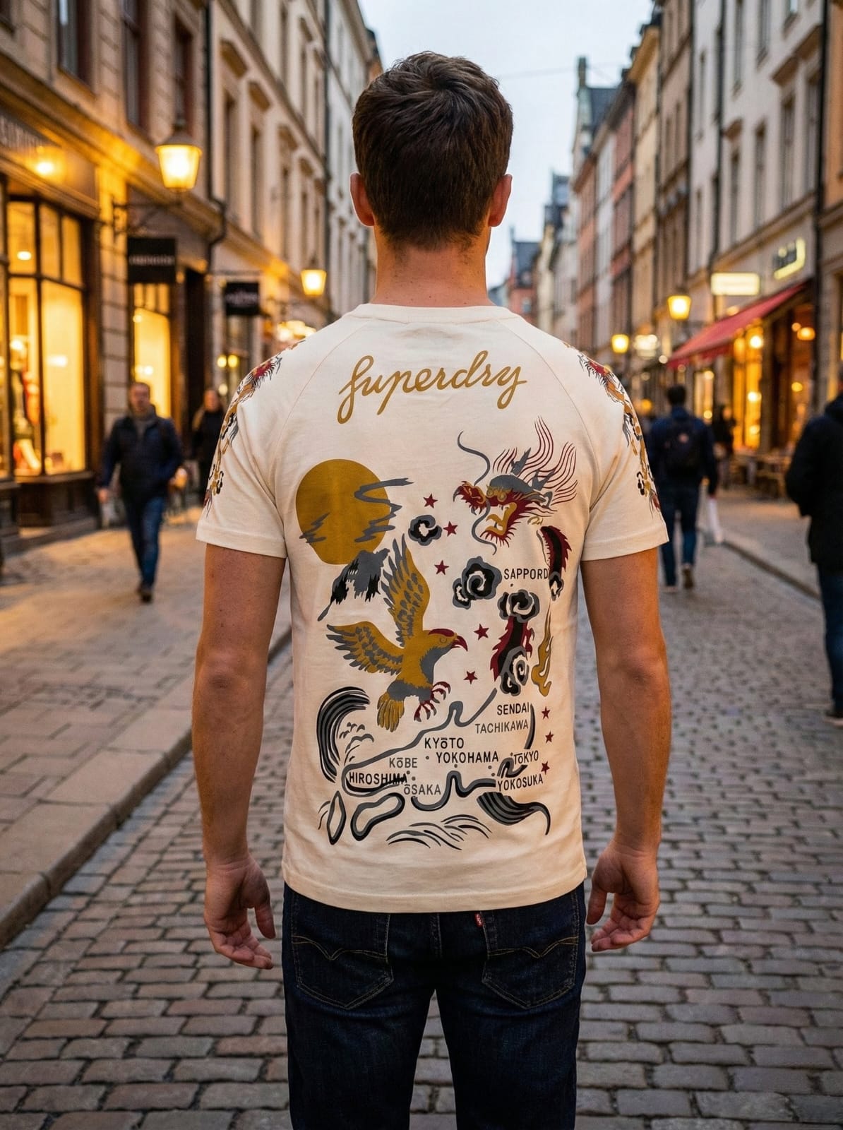 Superdry Men's Graphic Embroidered BackPrint T-Shirt