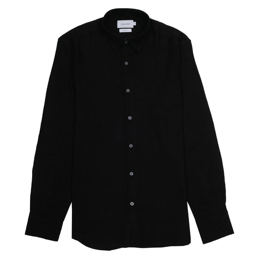 CALVIN KLEIN Onyx Noir Slim Fit Long Sleeve Shirt