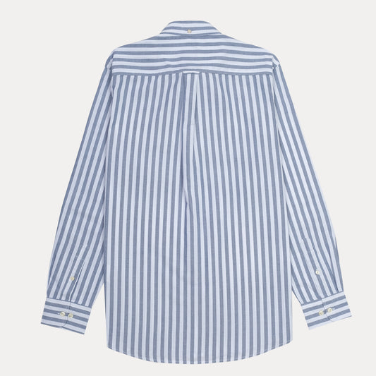 GANT Tranquil Azure Tailored Fit Long Sleeve Striped Shirt