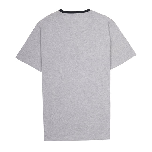 TOMMY HILFIGER Misty Slate Oversized Graphic Logo Ringer Tee