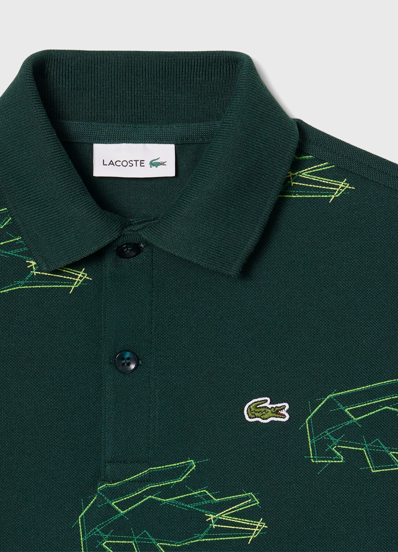 LACOSTE Mystic Pine Slim Fit Short Sleeve Piqué Polo Shirt