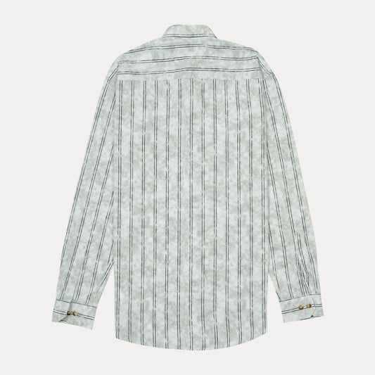 POLO Ethereal Silver Custom Fit Long Sleeve Button-Up Shirt