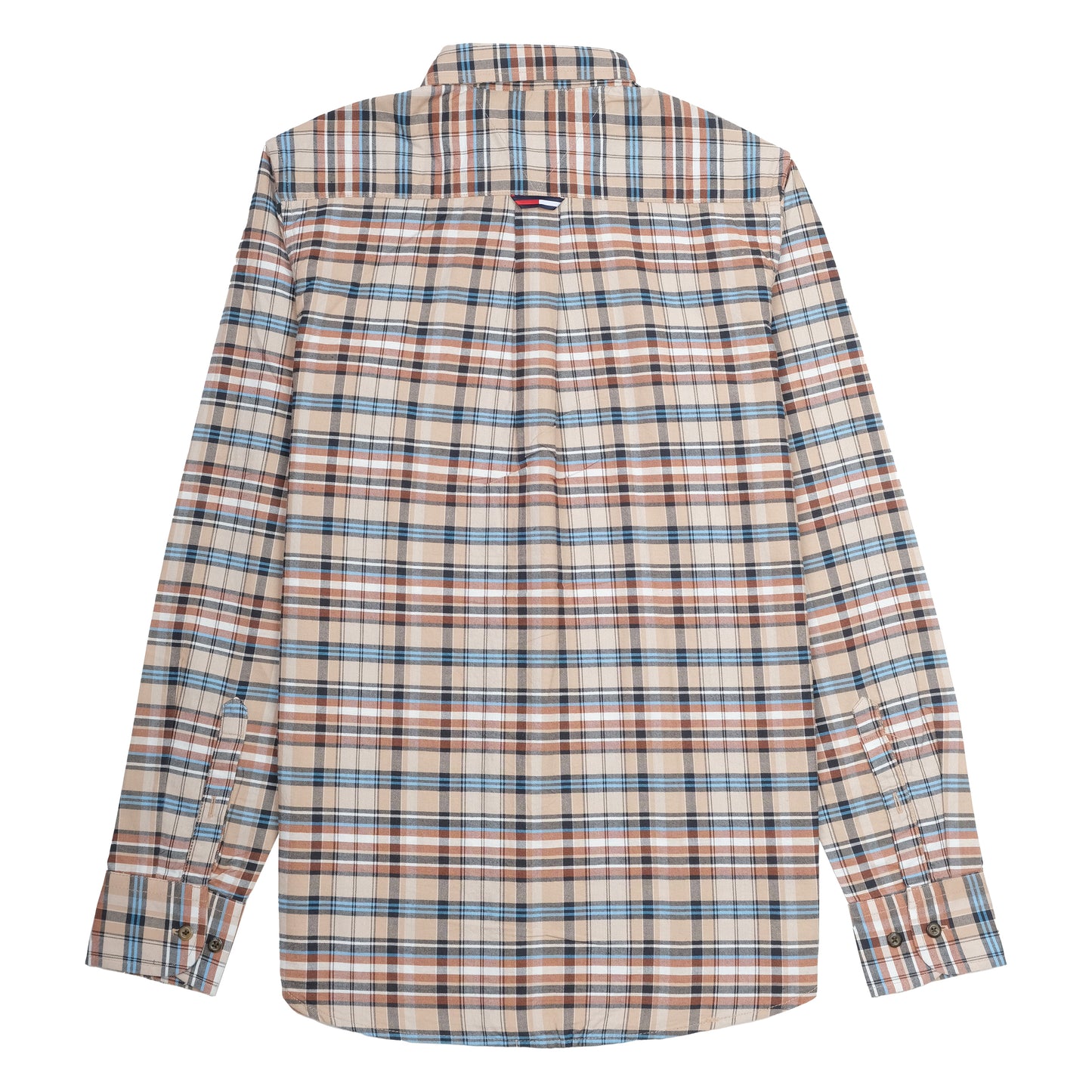 TOMMY Jeans Regular Fit Beige Plaid Button-Up Shirt