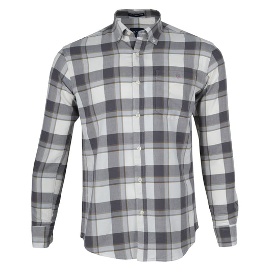 GANT Urban Slate Classic Fit Plaid Button-Up Shirt