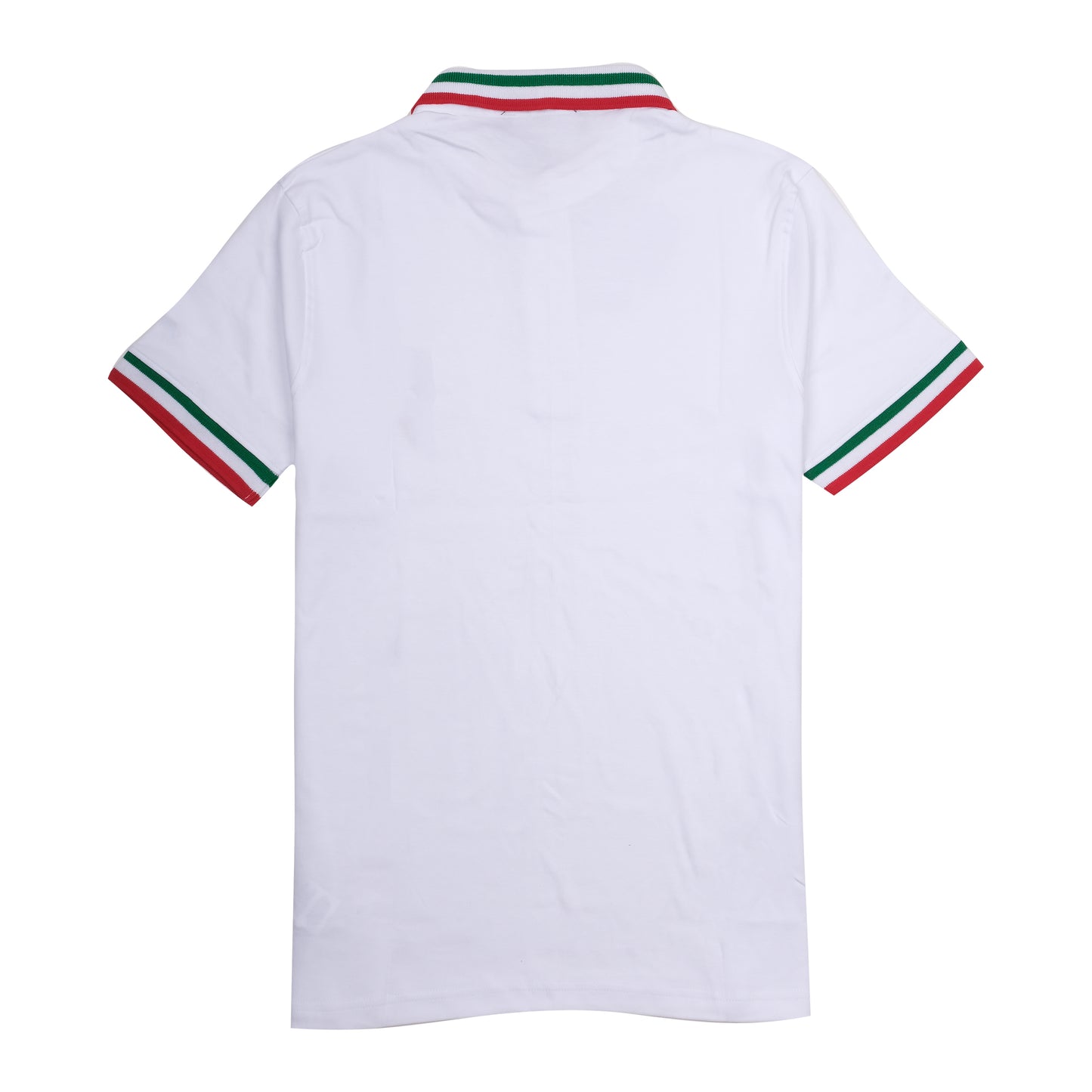 DOLCE&GABBANA White Polo with Italian Flag Trim