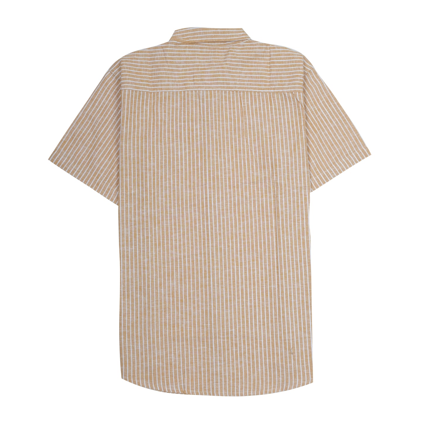 ZARA Golden Sunrise Easy Fit Short Sleeve Linen Shirt