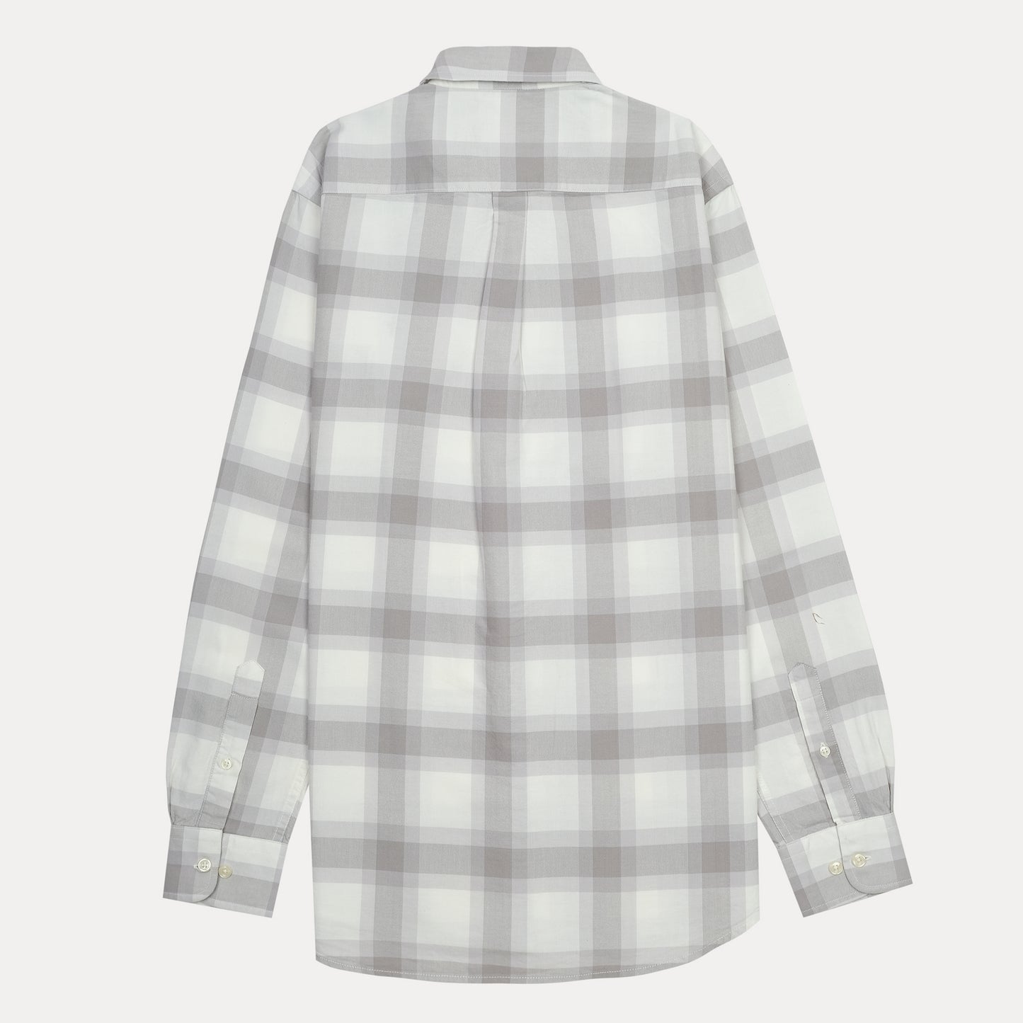 POLO RALPH LAUREN Silver Mist Custom Fit Long Sleeve Plaid Button-Up Shirt