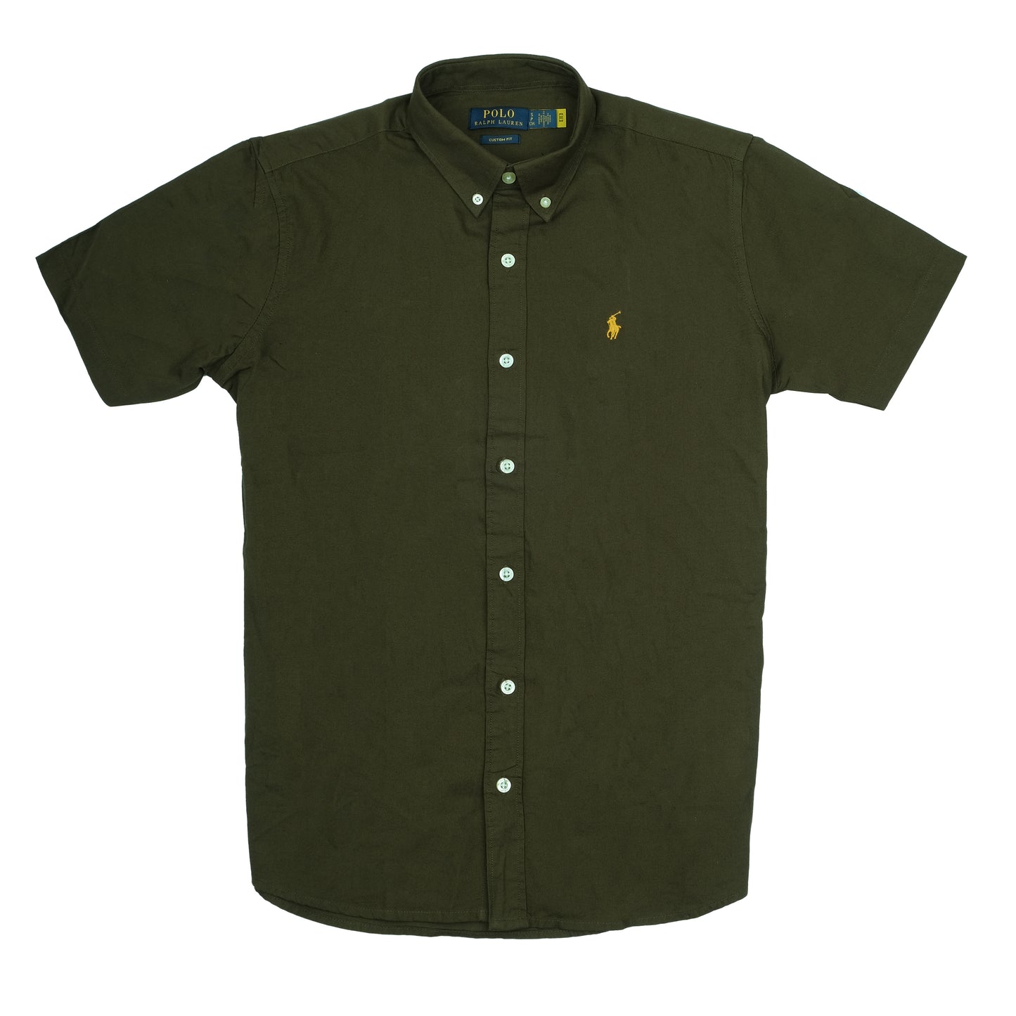 Polo Ralph Lauren Custom Fit Military Green Short Sleeve Shirt