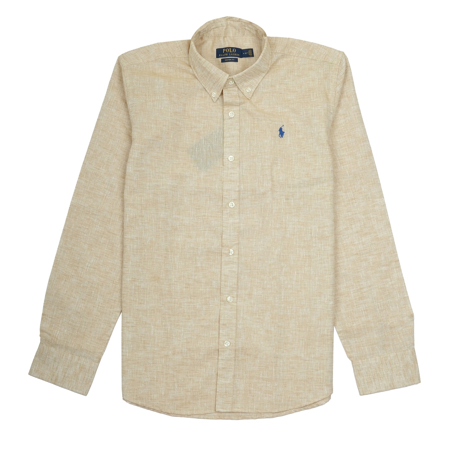 POLO Ralph Lauren Beige Textured Button-Down Long Sleeve Shirt