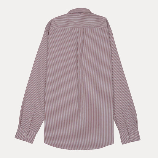 POLO RALPH LAUREN Blazing Coral Classic Fit Long Sleeve Striped Shirt