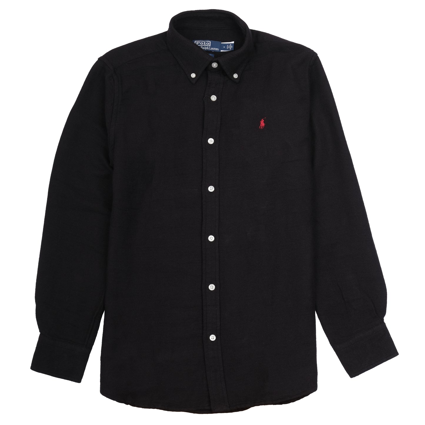 RALPH LAUREN Classic Black Button-Down Long Sleeve Shirt