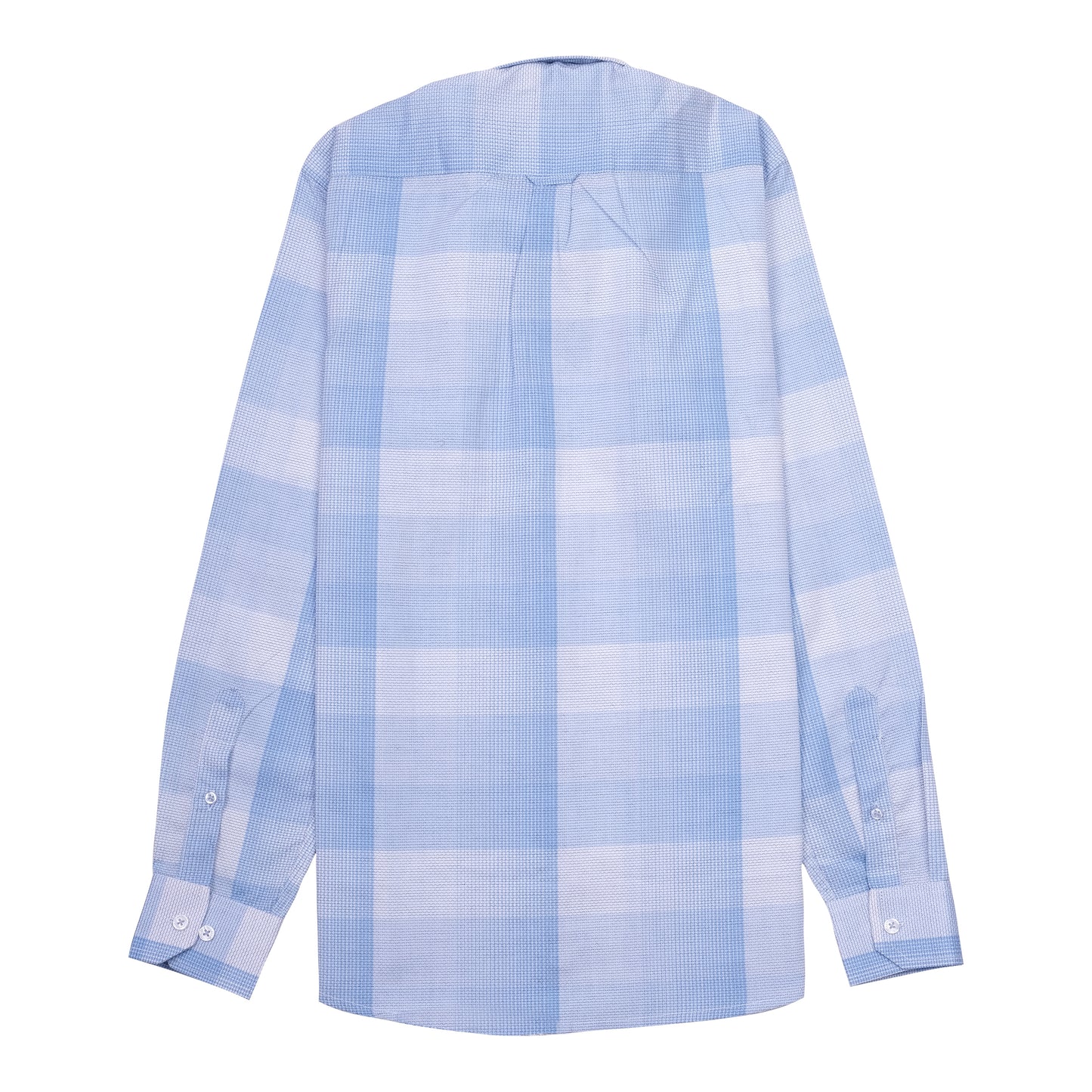 LACOSTE Sky Blue Gingham Classic Fit Long Sleeve Shirt