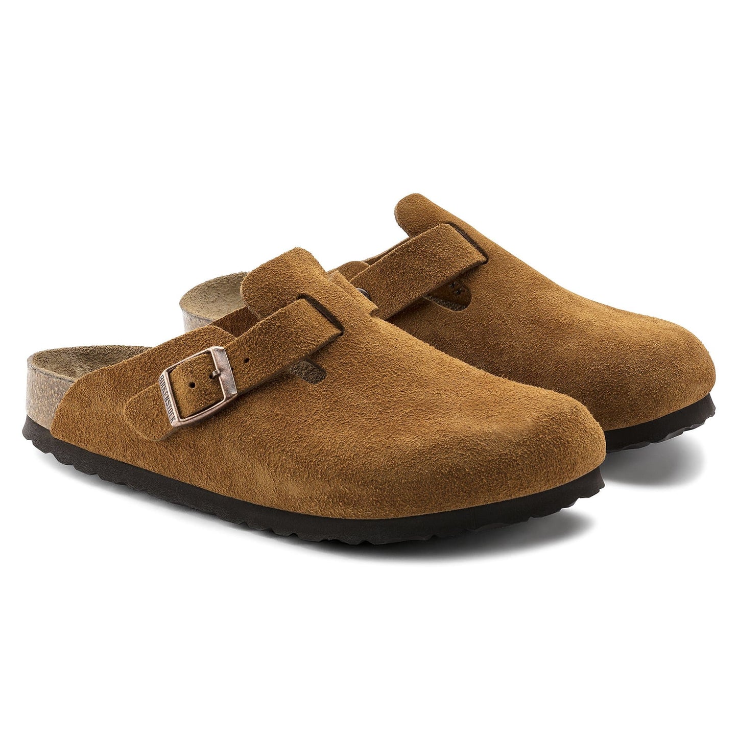 Birkenstock Boston Soft Footbed Suede Leather Brown
