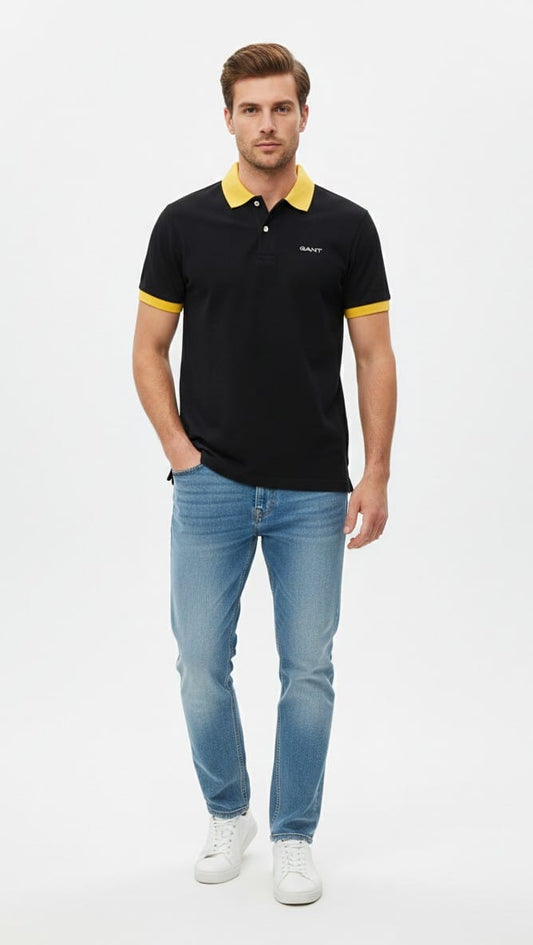 GANT Radiant Amber Classic Fit Short Sleeve Piqué Polo Shirt