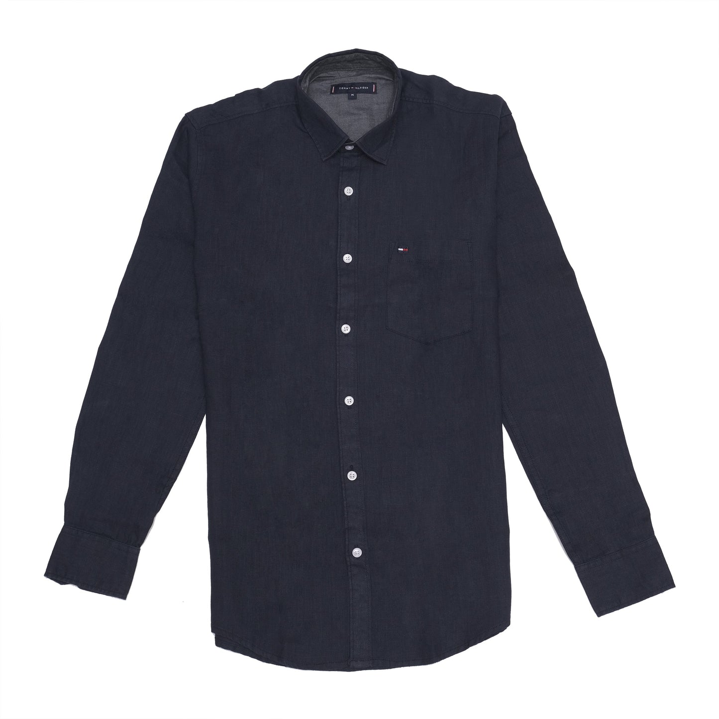 TOMMY HILFIGER Navy Blue Classic Fit Button-Up Shirt