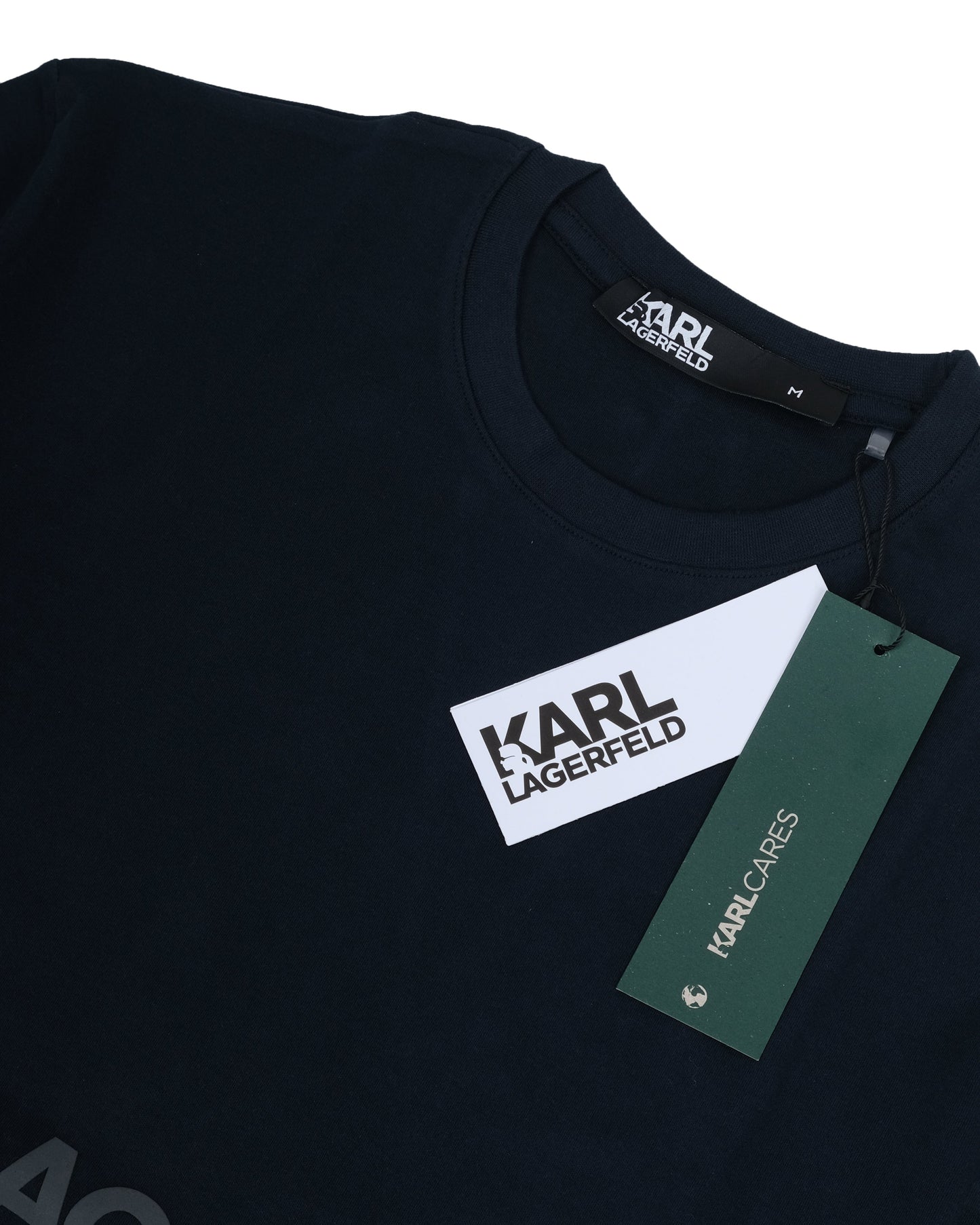KARL LAGERFELD Black Rue St-Guillaume Graphic Crewneck T-shirt