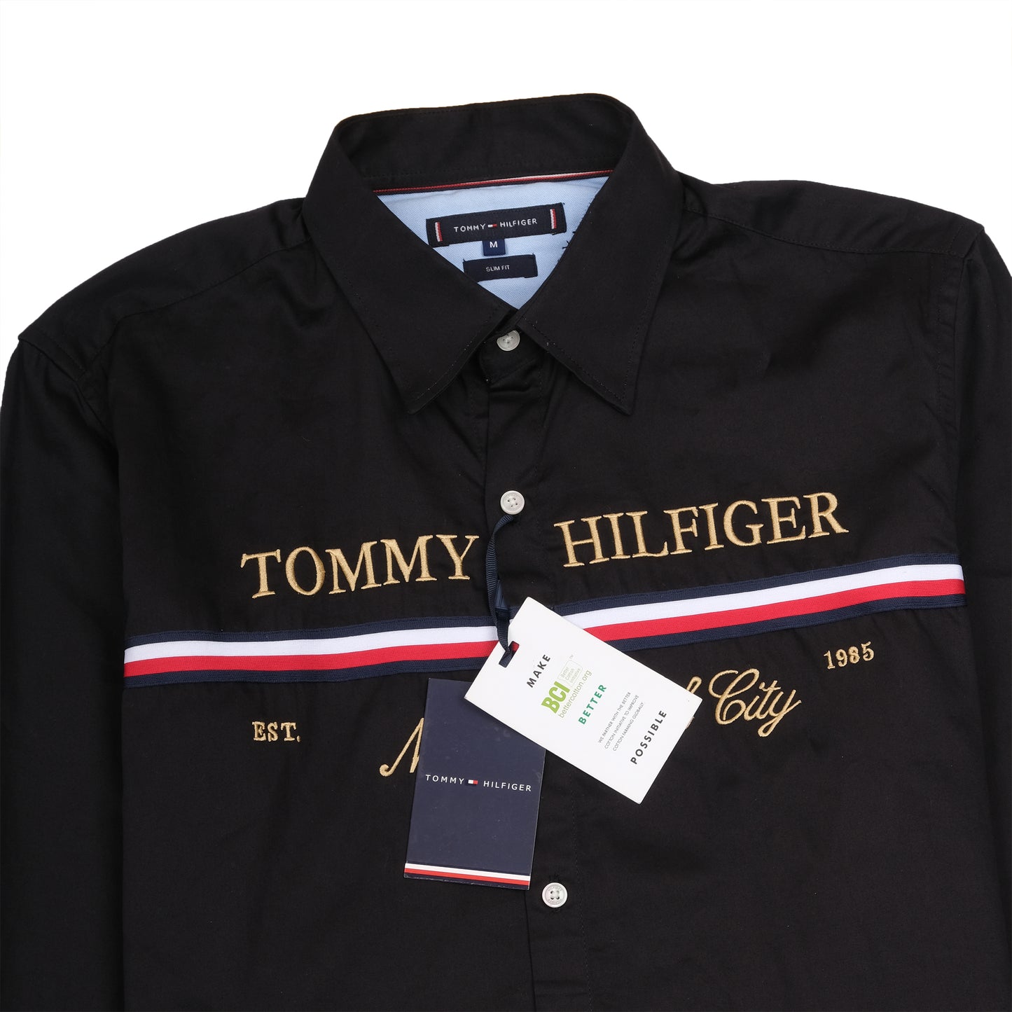 TOMMY HILFIGER Midnight Noir Slim Fit Long Sleeve Shirt