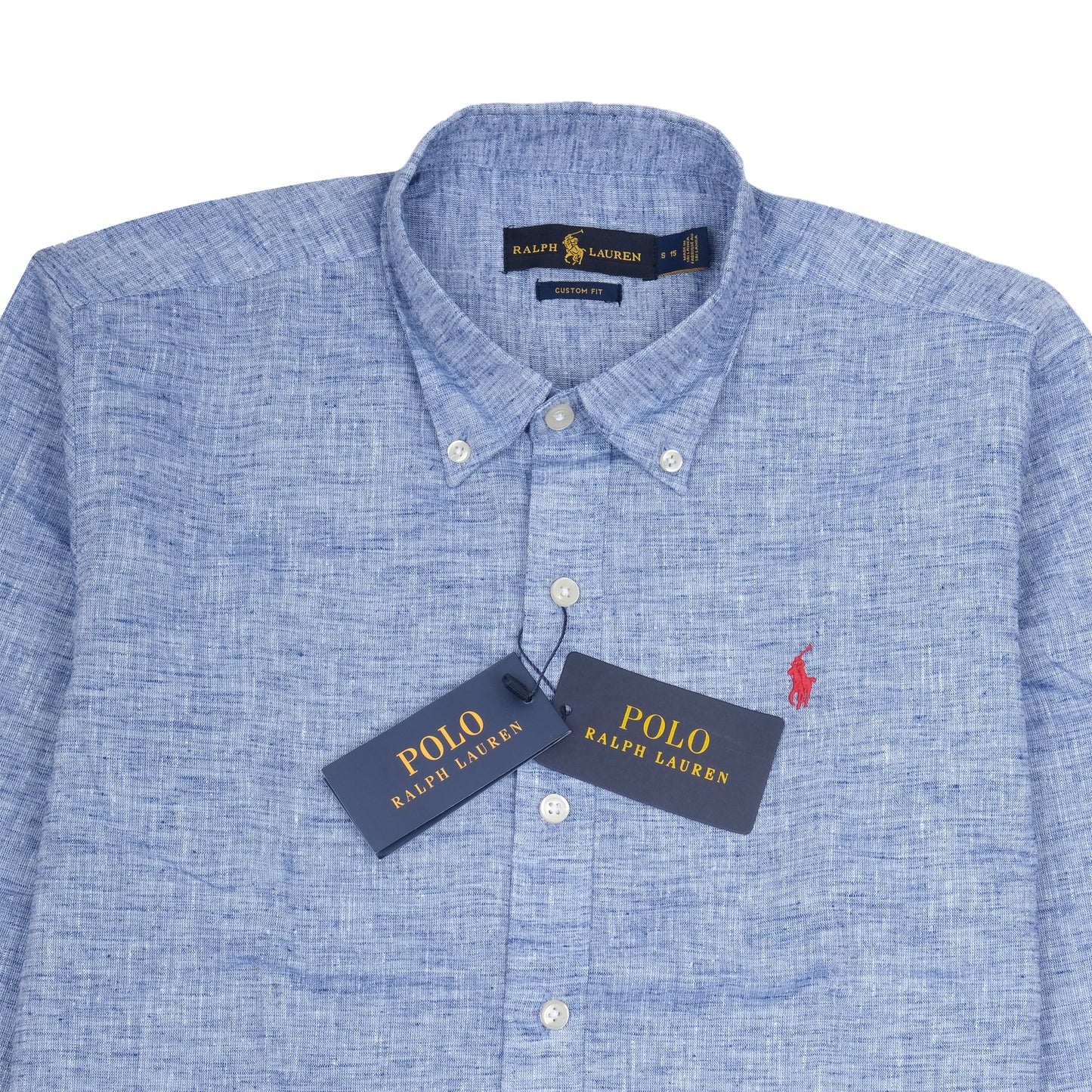 Polo Ralph Lauren Light Blue Textured Button-Down Shirt