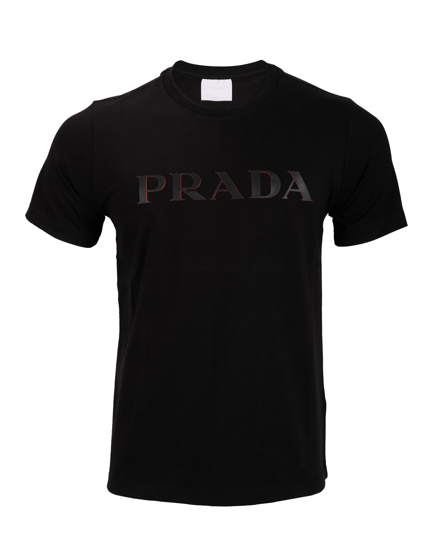 PRADA Black Classic Logo Short Sleeve Cotton T-shirt