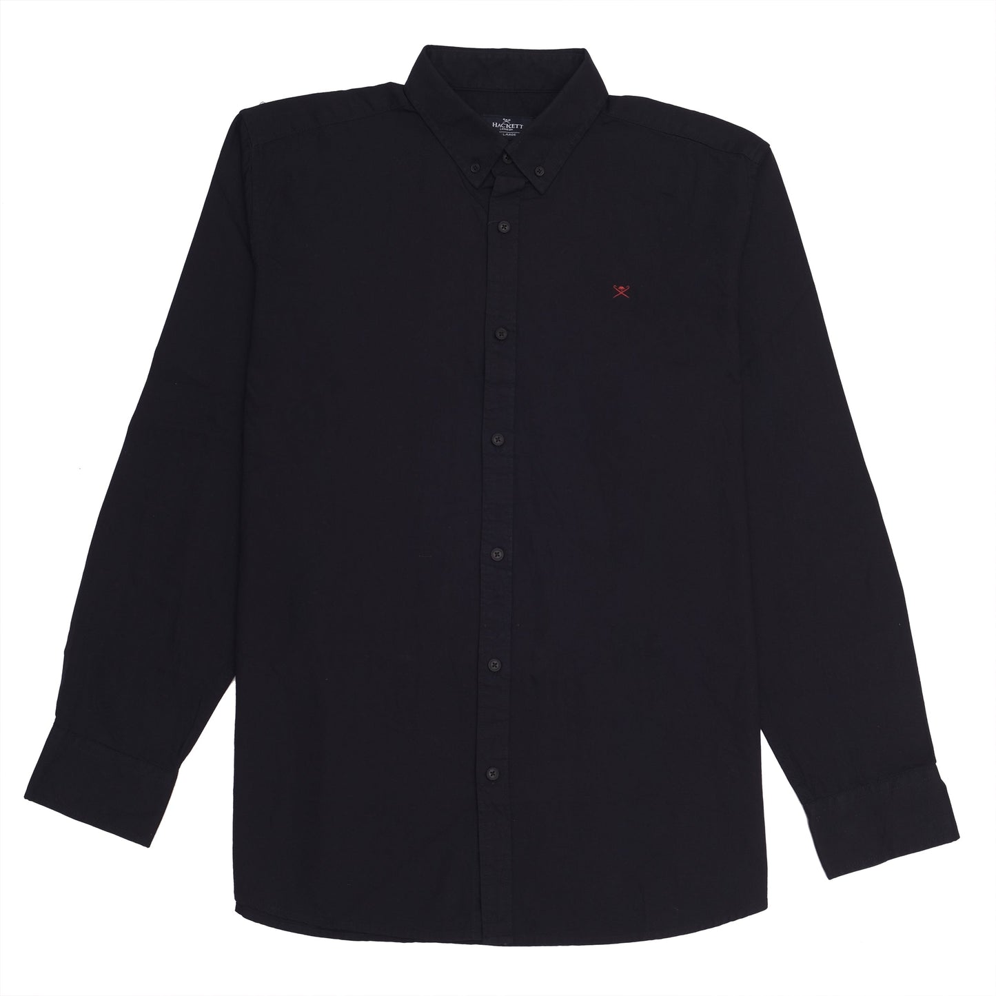 HACKETT Classic Black Long Sleeve Button-Up Shirt