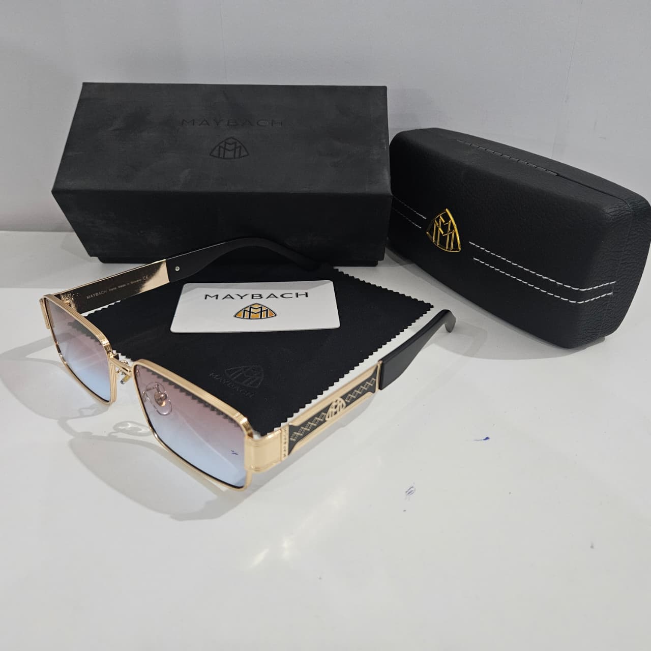 MAYBACH Luxury Gold Frame Sunglasses with Gradient Lenses