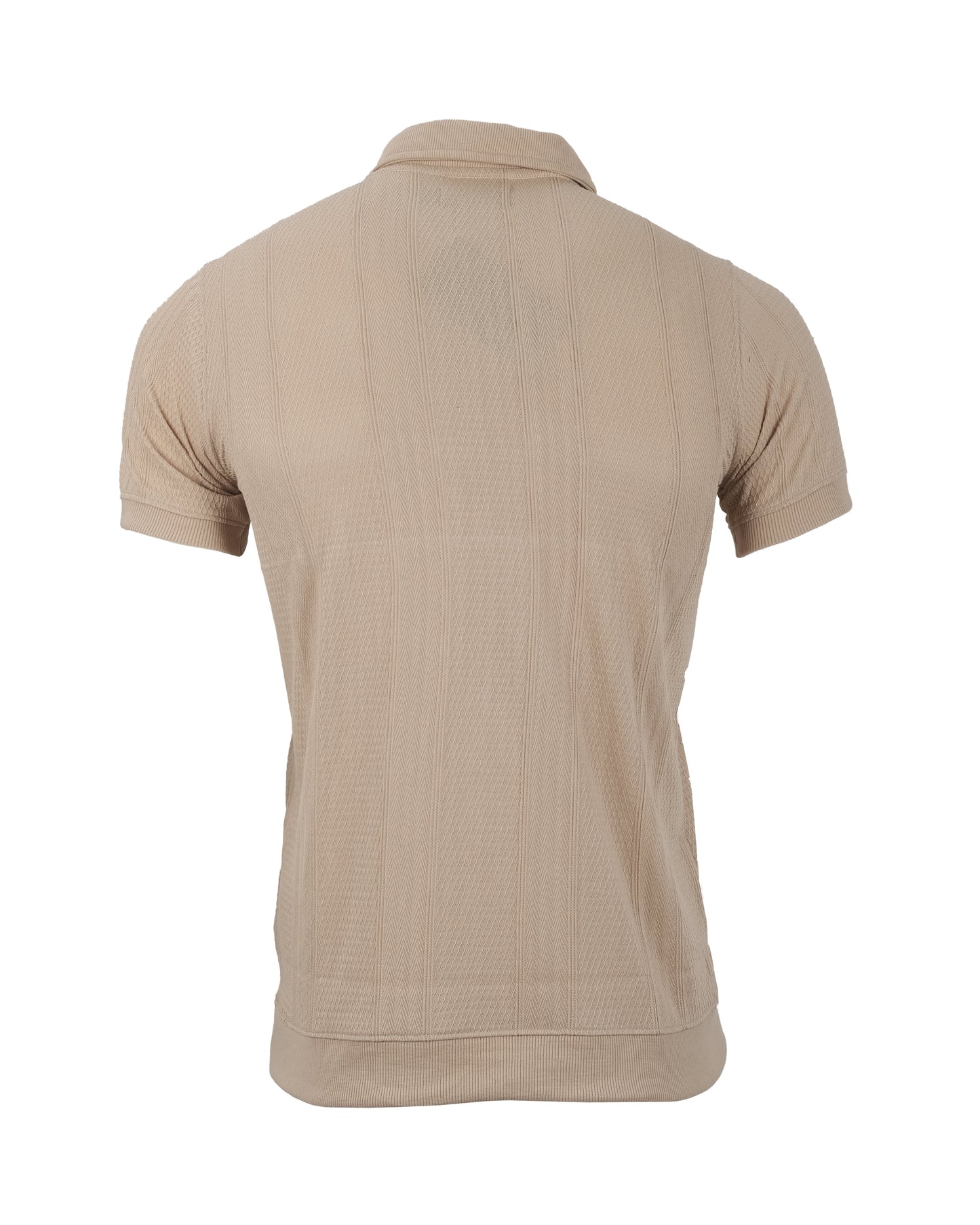 POLO RALPH LAUREN Sand Beige Textured Cotton Short Sleeve Polo Shirt