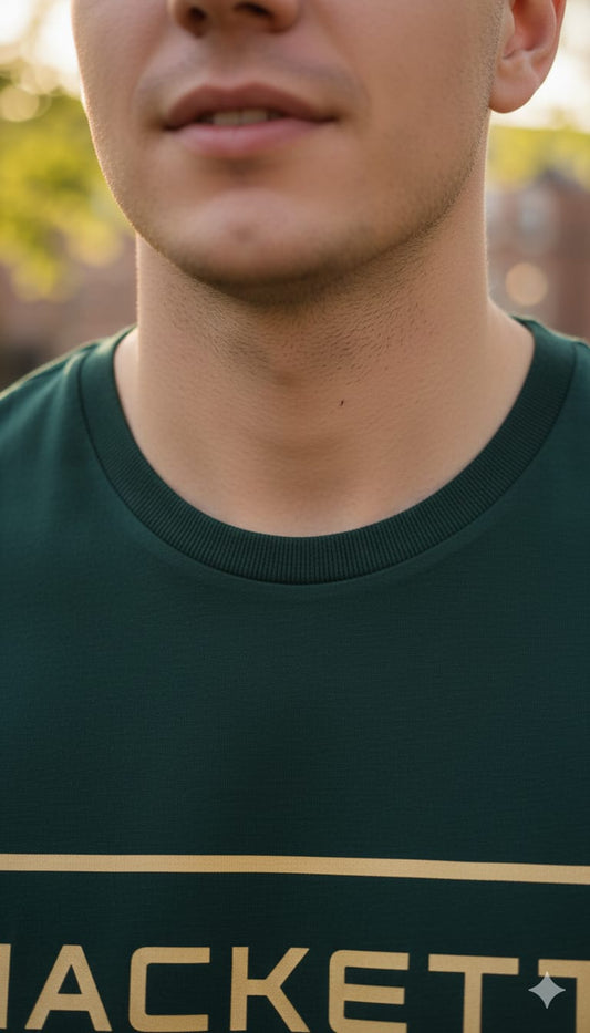 HACKETT Classic Logo Tee in Forest Green