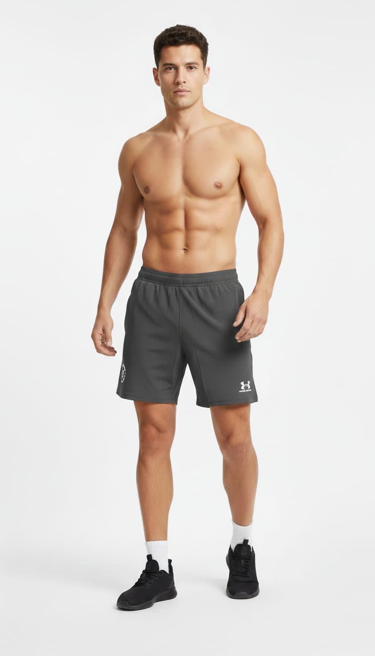 UNDER ARMOUR Twilight Slate Athletic Fit Performance Training Shorts T-Shirt