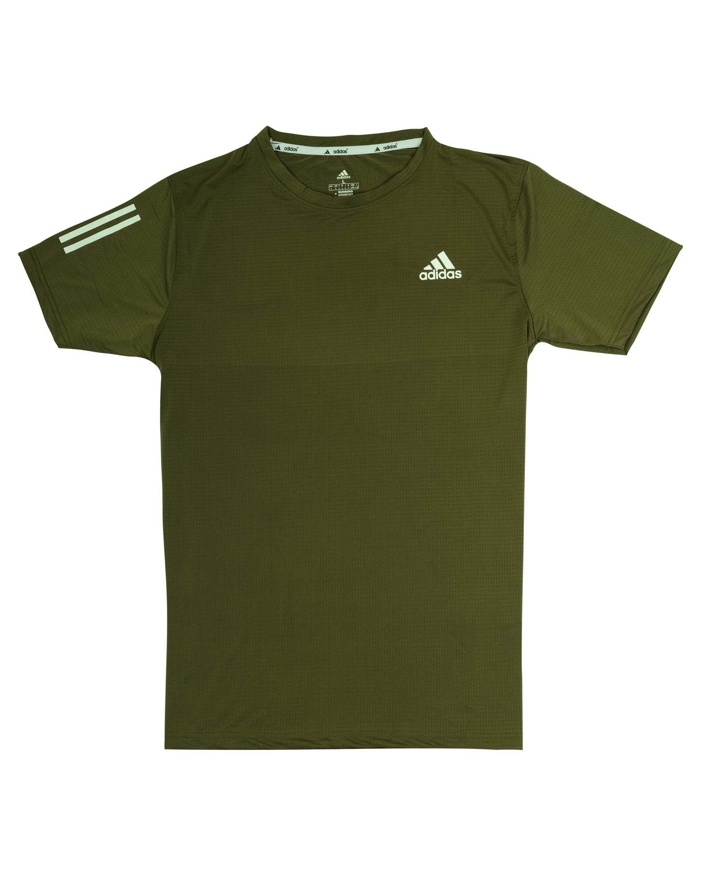 ADIDAS Olive Green Badge of Sport Performance Short Sleeve T-shirt