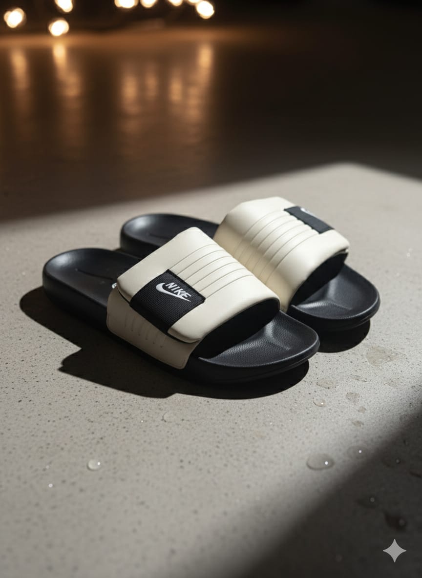 NIKE Dune Cream Luxe Comfort Slide Sandals