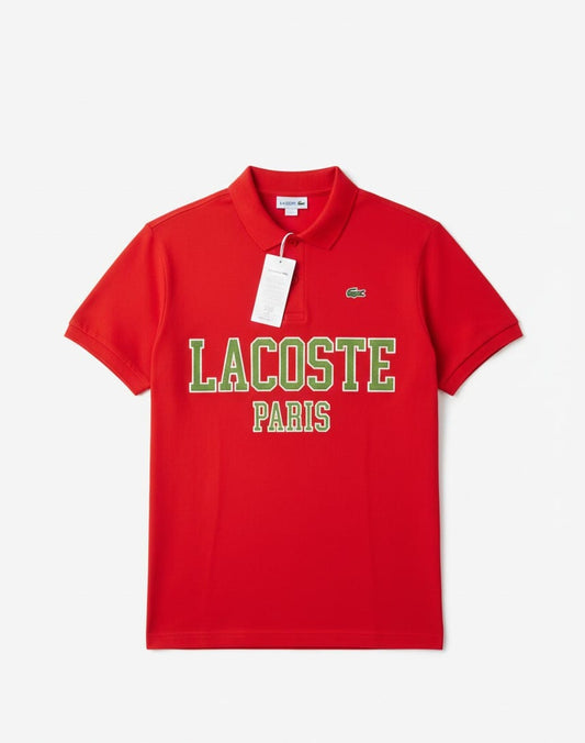 Lacoste Paris Logo Polo Shirt in Red