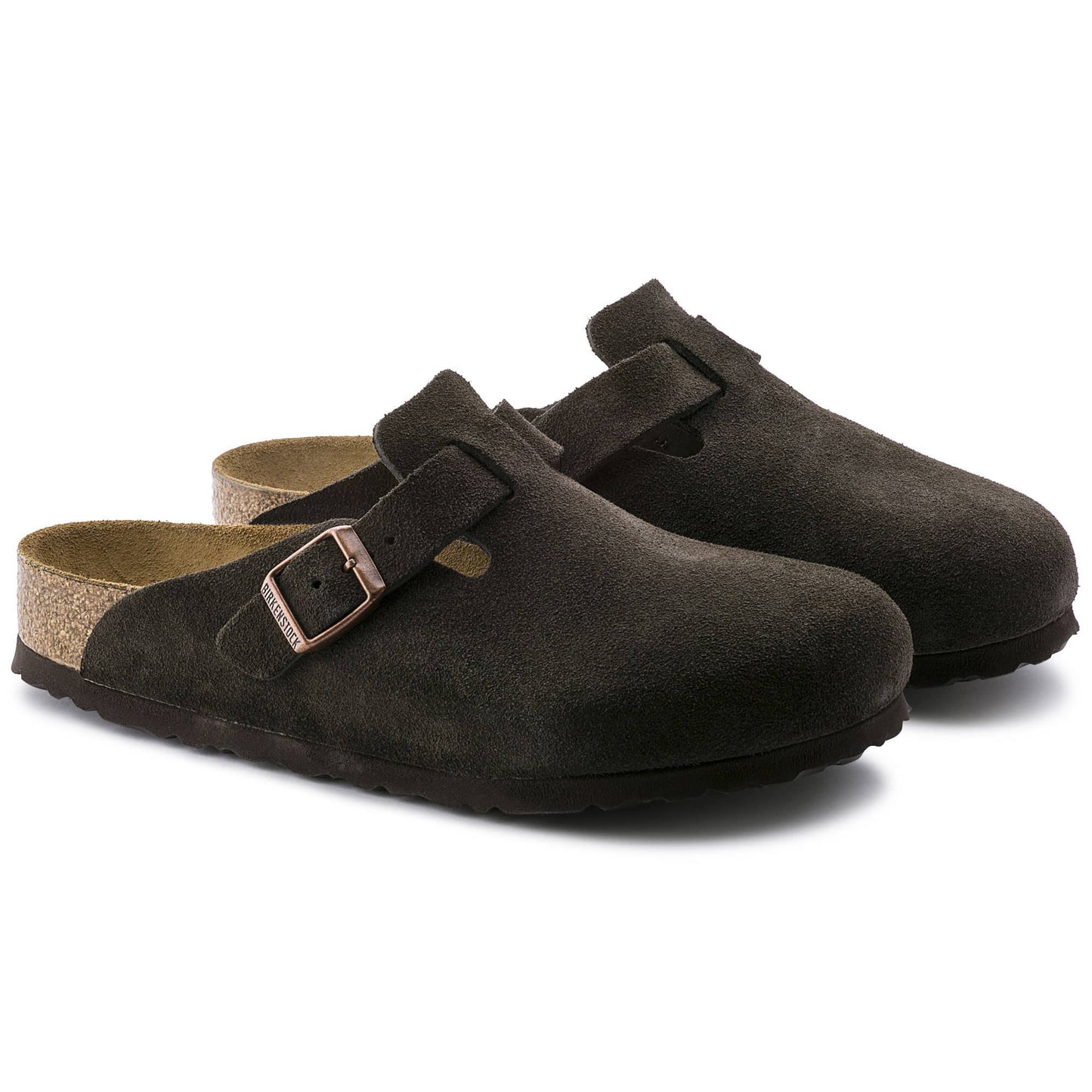 BIRKENSTOCK Enchanted Charcoal Luxe Suede Boston Clogs