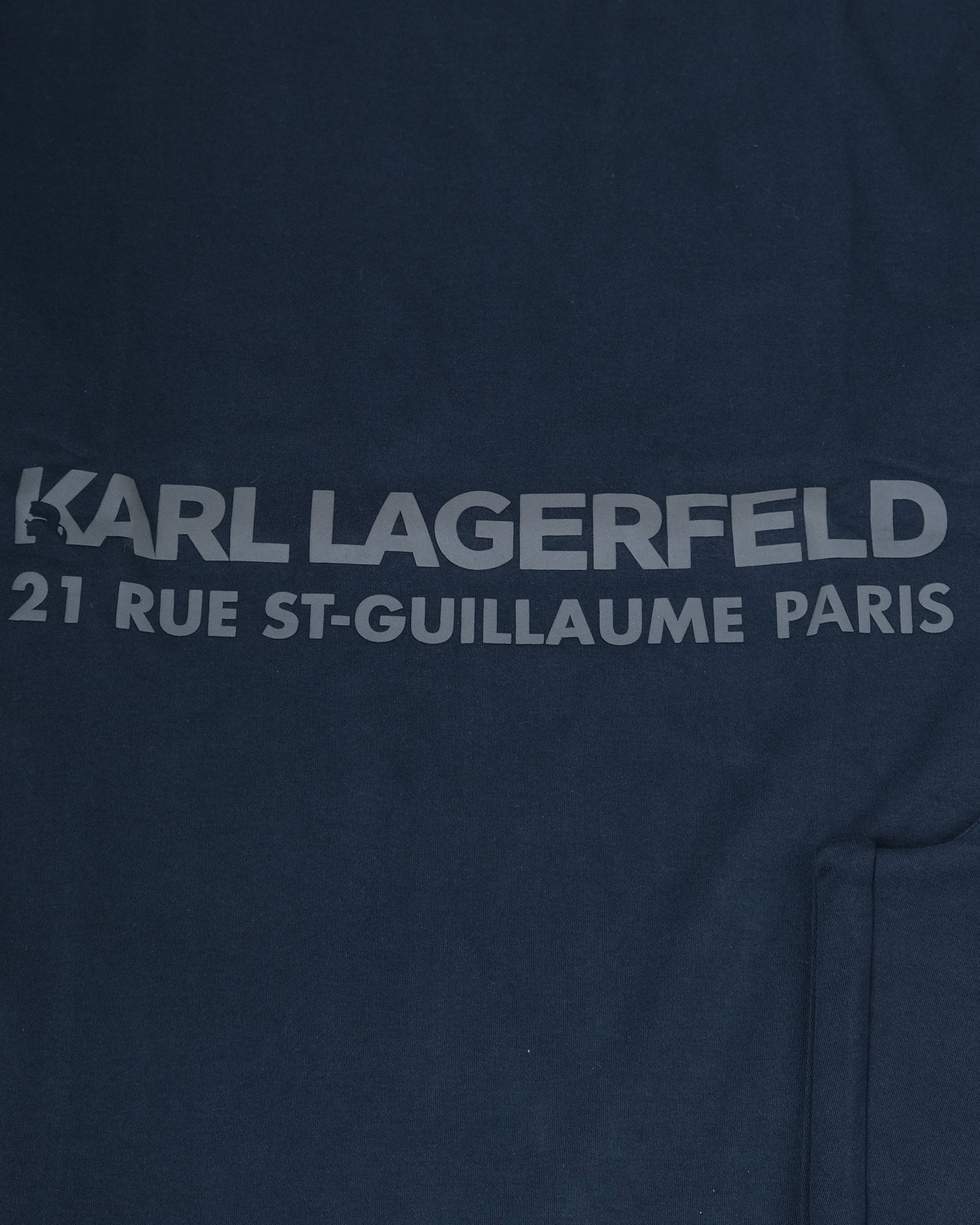 KARL LAGERFELD Black Rue St-Guillaume Graphic Crewneck T-shirt