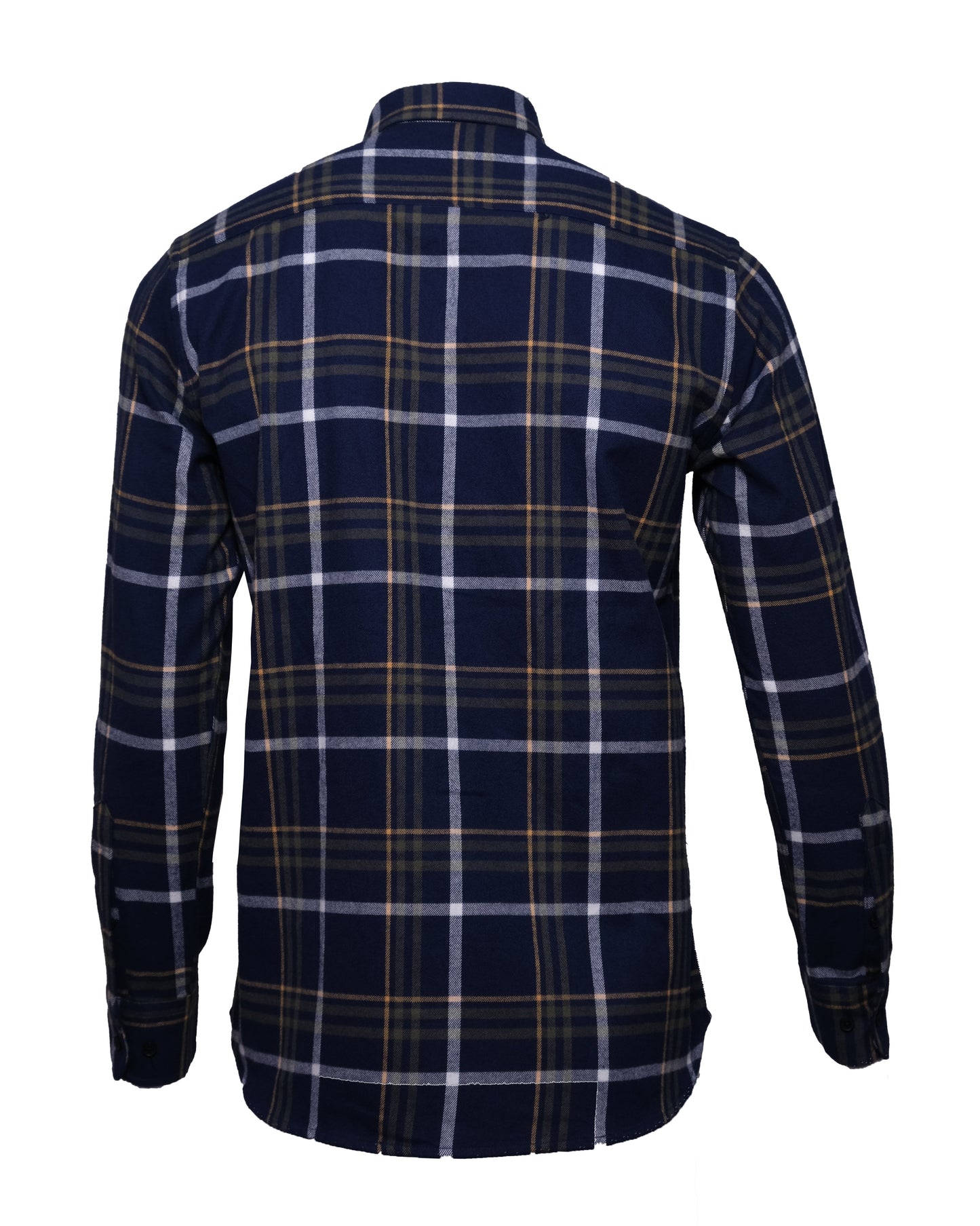 HACKETT Navy Olive Heritage Large Check Flannel Shirt