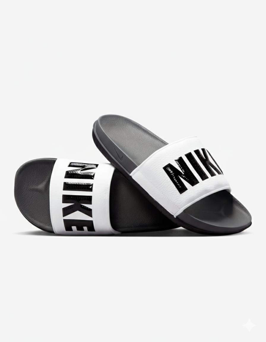 NIKE Luminous Pearl Premium Slip-On Sandals with Bold Emblem