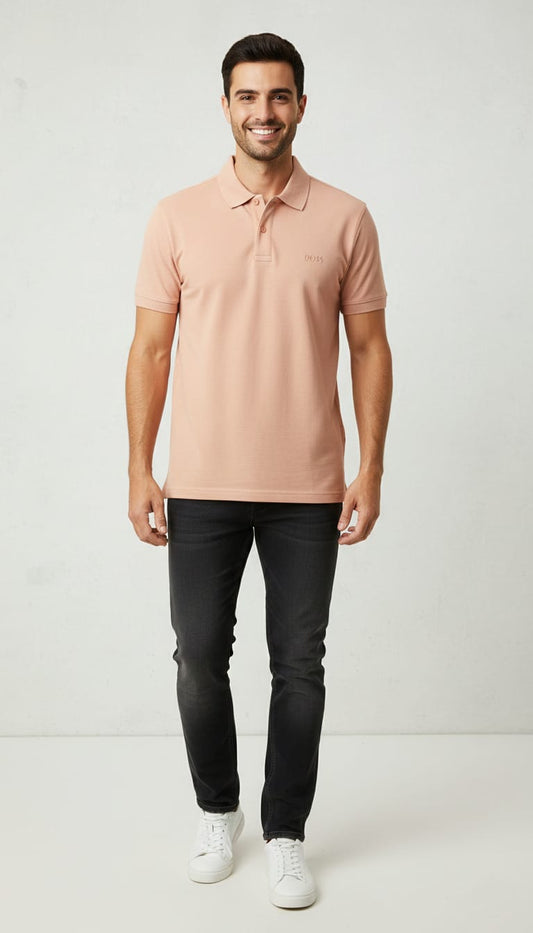 BOSS Coral Whisper Tailored Fit Short Sleeve Piqué Polo Shirt