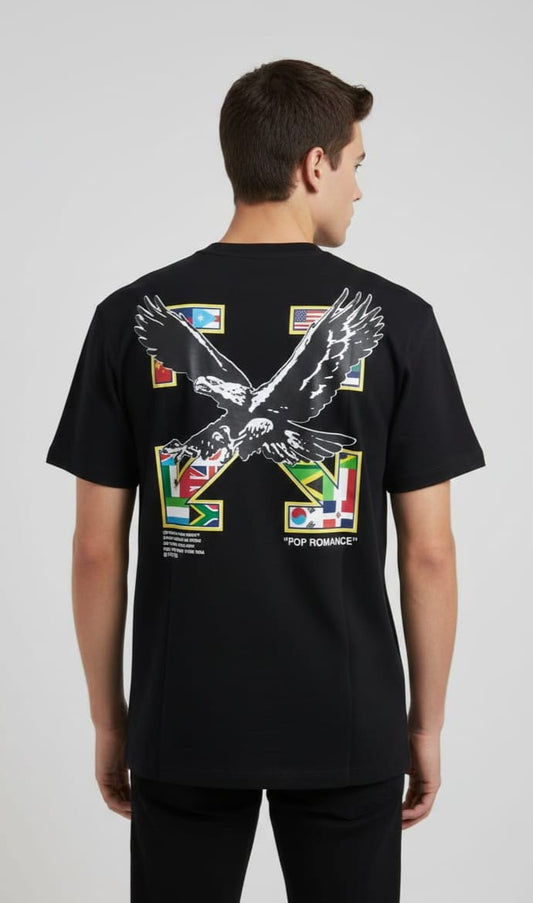 OFF-WHITE™ Celestial Obsidian Relaxed Fit Short Sleeve Graphic Tee