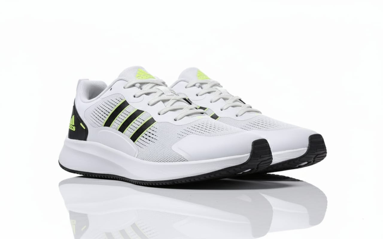 ADIDAS Luminous Chartreuse Sleek Fit Performance Running Shoes