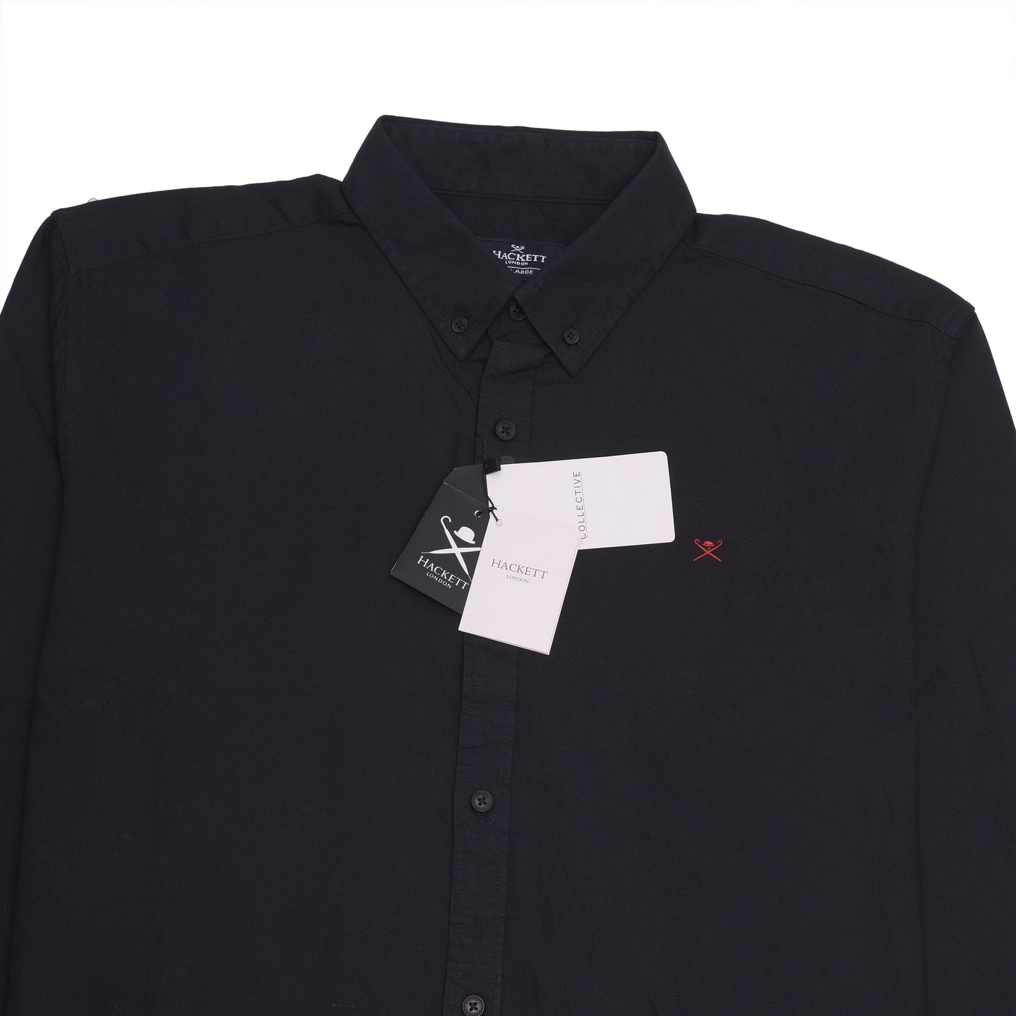 HACKETT Classic Black Long Sleeve Button-Up Shirt